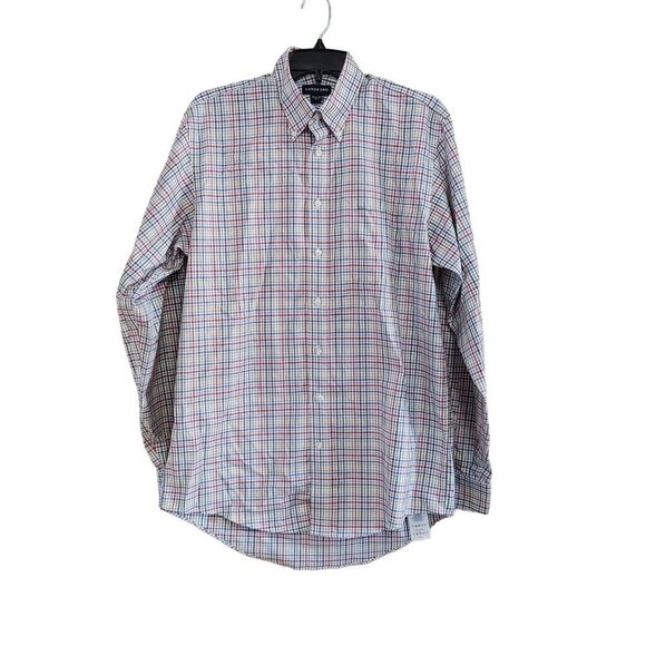 Lands' End Men's Button  Down Dress Shirt Size 15.5 Plaid Long Sleeve No Iron... - Picture 1 of 3